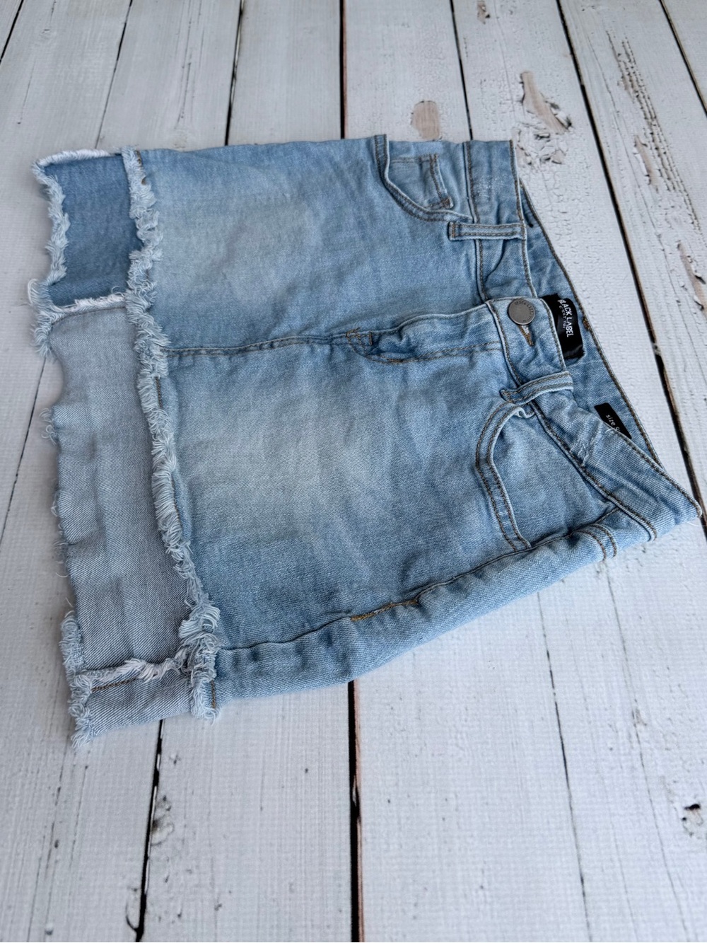 C'est Toi Black Label Deconstructed Frayed Denim Mini Skirt - Size Small - Picture 4 of 5
